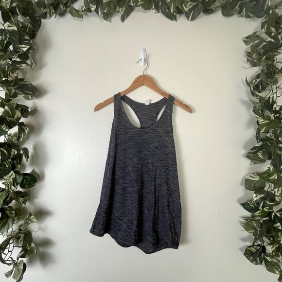 Lululemon Athletic Essential Tank Top Pleated Heathered Black Women’s Size 6 - Picture 1 of 7